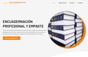 Diseño de pagina web encuadernacion